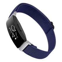 Joyy Fitbit Inspire/Inspire 2/Inspire HR/Fitbit Ace 2와 호환되는 신축성 있는 밴드 조절 가능한 소프트 스트랩 손목 액세서리 교체 여성용, Dark Blue