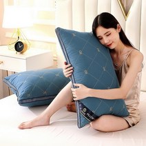 조선호텔베개 마이크로화이바 베개 코어 호텔 침대 및 아침 식사 머리 가정 학생 기숙사 침구 낮은, Romantic Embroidery+High pillo