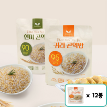봄날) 90kcal 곤약밥 2종(귀리 현미) 150g + (치즈바 3개 추가 증정), 귀리 곤약밥 x 12봉