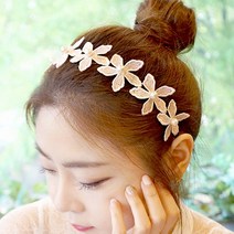 로라하 퓨어 셀프웨딩 화관 플라워 꽃 진주 아동 성인 여성 머리띠 연주회 공연 학예회 헤어밴드