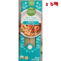 Simple Truth Pad Thai Rice Noodles 심플트루 패드 타이 라이스 누들 브라운 249g 6팩