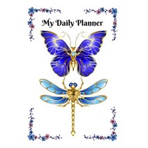 (영문도서) Blue and Gold Butterfly and Dragonfly Planner Paperback, Blurb, English, 9781006002588