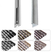 직사각 코너비트 3미리 벽 모서리 몰딩 마감재 타일 코너비드 쫄대 재료분리대 2.4M B TYPE, 20mm, 헤어라인, 블랙 직사각 코너비드