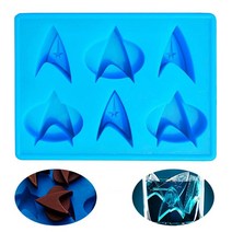 아이스얼음메이커 얼음틀 아이스트레이 Star Trek 선물 실리콘 냉동고 캔디 초콜릿 몰드 케이크 폼 아이스 큐브 트레이 멋진 참신한 미니 스타플릿 파티에 적합