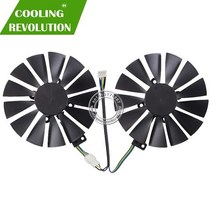 직경 95MM 그래픽 카드 팬 ASUS CERBERUS GeForce GTX1070TI A8G GDDR5 T129215SM FDC10M12S9-C DC12V 0.25A 4PIM, [01] 2PCS SET