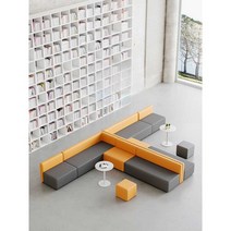 대기의자 등받이소파 휴게공간 의자 소파 병원대기, 조합 2(커피 테이블 포함)