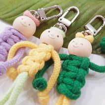 마크라메 DIY 제작 우동실 걱정인형 만들기 키트 세트, 09. 살구, 08. 레드