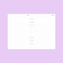 와우샵 DIY 6공 다이어리 속지 A6 A5, 투두 리스트노트[45장]