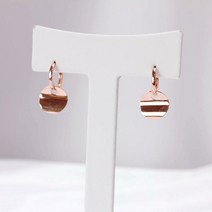 샤밍주얼리 14k 여성 웨이브 코인 12mm 딸랑이 원터치 데일리 골드 귀걸이