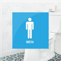남여 화장실 안내표시 Toilet 포인트 스티커 포맥스2T 표지판, T008