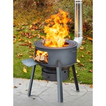 화덕만들기 캠핑화로대 불멍 가마솥화덕 주물 화롯대, 43cm+1.5두께+3개의스토브링+(스토브)