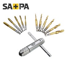 사파코리아 탭핸들 핸드 드릴탭 나사산 기계탭 M3-M10, 2.탭기리, 1개