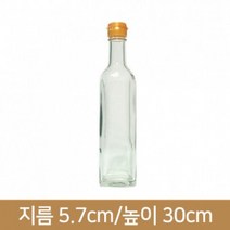 유리병 사각투명 500ml 원터치 (K), 원터치小캡[블랙], 1개
