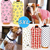 해피앤퍼피 빅사이즈 대형견 강아지옷 면옷 면티 3XL/4XL/5XL/6XL 강아지후드, 04.빅아이티-옐로