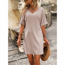 솔리드 퍼프 케이프 일자 원피스 뷔스티에 시밀러룩 하객룩 바캉스룩