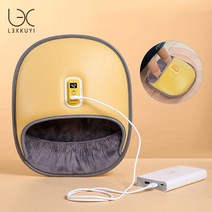 [ USB 충전 가능 ] LEXKUYI 휴대용 USB 발난로 사무실/ 캠핑/ 가정용 전기 온열 풋워머 수족냉증 전기 USB난로 따끈따끈 발 히터 + 보조배터리 충전 가능, 다크 블루