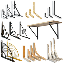 선반받침대 까치발브라켓 접이식선반 앵글 주물 골드 스텐 철제 테이블확장 벽선반고정지지대, 14.주물풀잎선반, 240X280(6T)