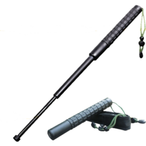 [강화PVC경량화] 초경량 원터치 휴대용 호신용 강철 삼단봉 여성 소형 3단봉 다기능 호신용품 경찰 ﻿특전사 전술 미니 호신봉, 2개(기본형M)