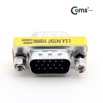 트레이드몰▶Coms 모니터 젠더 15Pin VGA 연장 D-SUB RGB 3열 GOLD Metal M to 노트북 부품 음향 컴퓨터 PC 케이블◀트레이드몰, ◀트레이드몰▶
