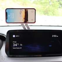 JS automotive 모닝어반 시야방해없는 네비부착 접이식 알루미늄 자석 스마트폰 거치대 홀더 악세사리 자동차 용품, 블루, 1개