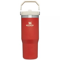 스탠리 Stanley 아이스플로 스테인리스 스틸 빨대 텀블러 크림, 30oz_Carnelian, Carnelian