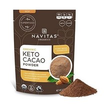 Navitas Organics 케토 카카오 파우더 8온스 봉지 15인분 - 유기농 비 GMO 공정 무역 고지방 카카오, Keto Cacao Powder, 8 Ounce (Pack of 1)