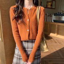 니트코트가디건 소프트스타일 가디건니트코트 여성 슬림핏 셀럽 트렌드 숏 스웨터 디자인감각 보이핏 볼륨 3774522141
