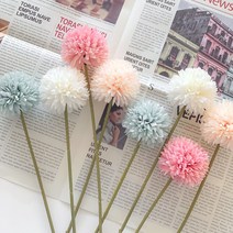 [소품톡톡] 파스텔 퐁퐁 국화_플라워 조화 인테리어 홈데코 꽃다발 민들레, 핑크