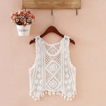 크로셰 여름 조끼 여성용 민소매 탱크 탑 컬러 짧 니트 크로 셰 뜨개질 풀오버 스웨터 여성