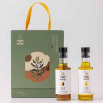 [친절한박서방] 청년농부가 직접 짠 100％ 국산 참기름 들기름 180ml x 2세트