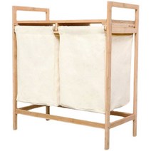 슬라이딩 천 빨래바구니 빨래 수건 보관함 우드햄퍼, 가로 그리드