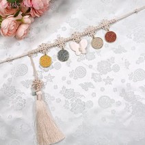 99번 한복 돌띠 원석메달 나비 매듭띠 술띠 아동 남아 여아 유아 아기 아가 돌잔치 백일 허리띠 장신구