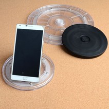 회전원판 진열대 휴대폰 핸드폰진열 피규어 거치대, 투명 - 소, 투명 - 소