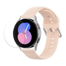 스페이스쉴드 갤럭시워치5 40mm 호환 베이직 실리콘 스트랩 시계줄 밴드 18color 3+1, S, 샌드핑크