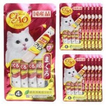 이나바 챠오 츄루스틱 고양이 간식 60g, 닭가슴살 + 게살 혼합맛, 6개입