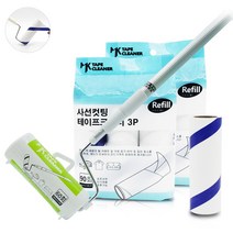 명강산업 테이프크리너 사선컷팅 S-09 3단롱핸들+케이스+리필 7롤, 1세트