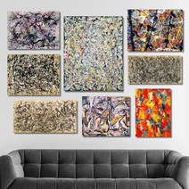 유홍아트 잭슨폴록 명화 인테리어액자 No112 프레임 3호(27x19cm) (5613723), 1번/프레임액자(검정)