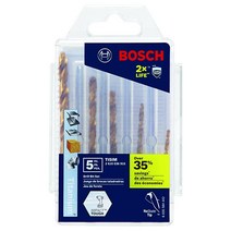 보쉬 TI5IM 5개 임팩트 터프 티타늄 드릴 비트 세트, 모둠, 9-Piece Set