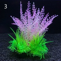 12 종류 인공 수족관 장식 식물 물 잡초 장식 수생 식물 수조 잔디 장식 액세서리 14 cm, 8x14cm, 3