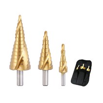 공구라면 ( 09RM ) 스텝드릴 비트 3종세트 모음 천케이스포함 천공작업 구멍, [선택2]스텝드릴 3종세트 삼각나선(천보관함)