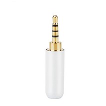 2.5mm 커넥터 4 극 플매트 카펫 러그 잭 남성 오디오 비디오 스피커 터미널 솔더 4mm 이어폰 케이블 금도금, [03] 100pcs, [07] White