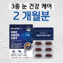 루테인 지아잔틴 오메가 누테인 오메가3 하루 1캡슐 30대 직장인 회사원 택시 버스 택배 운전 기사 혈액순환 혈행개선 건조한 눈 촉촉 눈침침 눈건강 도움 식약처 인정 건강기능식품, 2통, 1050mg x 30캡슐 (하루 1캡슐)
