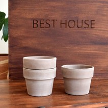 닐스샵_ 인테리어 화분받침세트 미니화분 토기화분 메탈화분 소품화분 도기화분 도기, it● 3개셋트.이탈리아 표준형 페르페토 그레이 11x, it● 타공(o)