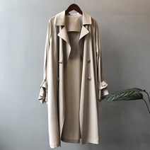 퀸앤조이 봄이오면 순수 얇은 트렌치 코트