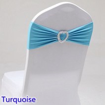 스판덱스 의자 새시 웨딩 라이크라 밴드 스트레치 커버 장식 파티 저녁 식사 연회 20 색, TURQUOISE