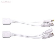 PoE 인젝터 스플리터 2pcs poe 케이블 이더넷 어댑터 케이블을 통한 수동 전원 poe 분배기 rj45 인젝터 전원 공급 장치 모듈 ip 카메라 용 12-48v, 없음