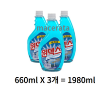 존슨 윈덱스 유리세정제 교체용, 1980ml, 3개