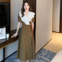 빅카라 20대 여성 여름 롱원피스 블랙 롱드레스