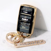 벤오토 기아 자동차 키케이스 레이 모닝 K3 K5 K7 K8 K9 쏘렌토 셀토스 카니발 스포티지 스팅어 쏘울 니로 EV6 모하비 스토닉 TPU 키홀더 키링 키커버 스트랩, JH-KF, 블랙골드