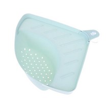 ST SHOP 삼 각 형 주 방 싱 크 대 보 관 홀 더 싱 크 대 배 수 선 반 필 터 욕 실 가 정 용 흡 입 컵 이 있 는 싱 크 보 관 바, PP 폴리프로필렌, 라이트 블루